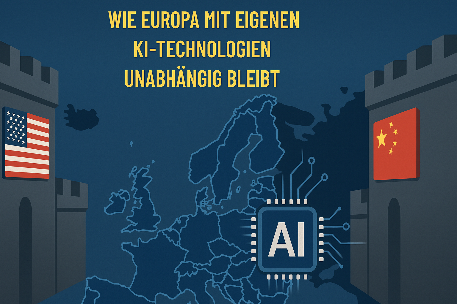 Europäische KI-Technologien als strategische Unabhängigkeit – Europa zwischen USA und China